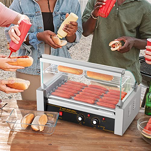 12 Hot Dog Capacity 5 Rollers Stainless Steel Hot Dog Roller X443