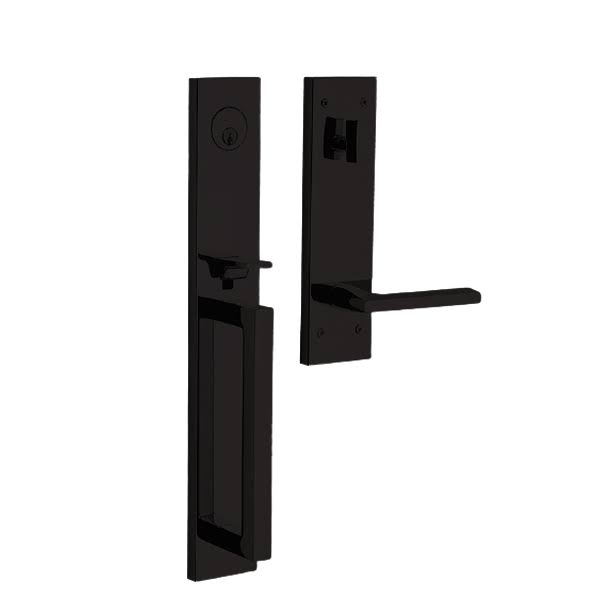 Satin Black Single Cylinder Entry Set E163057
