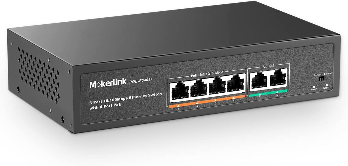 8 Port Gigabit PoE Switch, 120W, Metal Fanless Unmanaged, Pack of 2 F612177