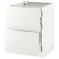 White 2 Fronts 3 Drawers Base Cabinet R135731