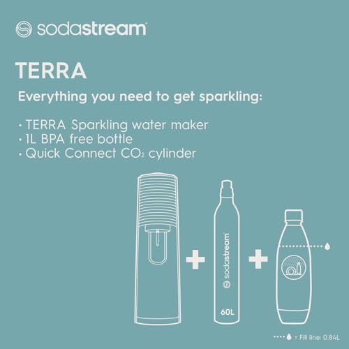 White Sparkling Water Maker with 1L BPA-Free Water Bottle U893