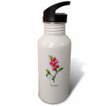 Red Vining Annual Sweetpea Botanical Print 21 oz Sports Water Bottle I875