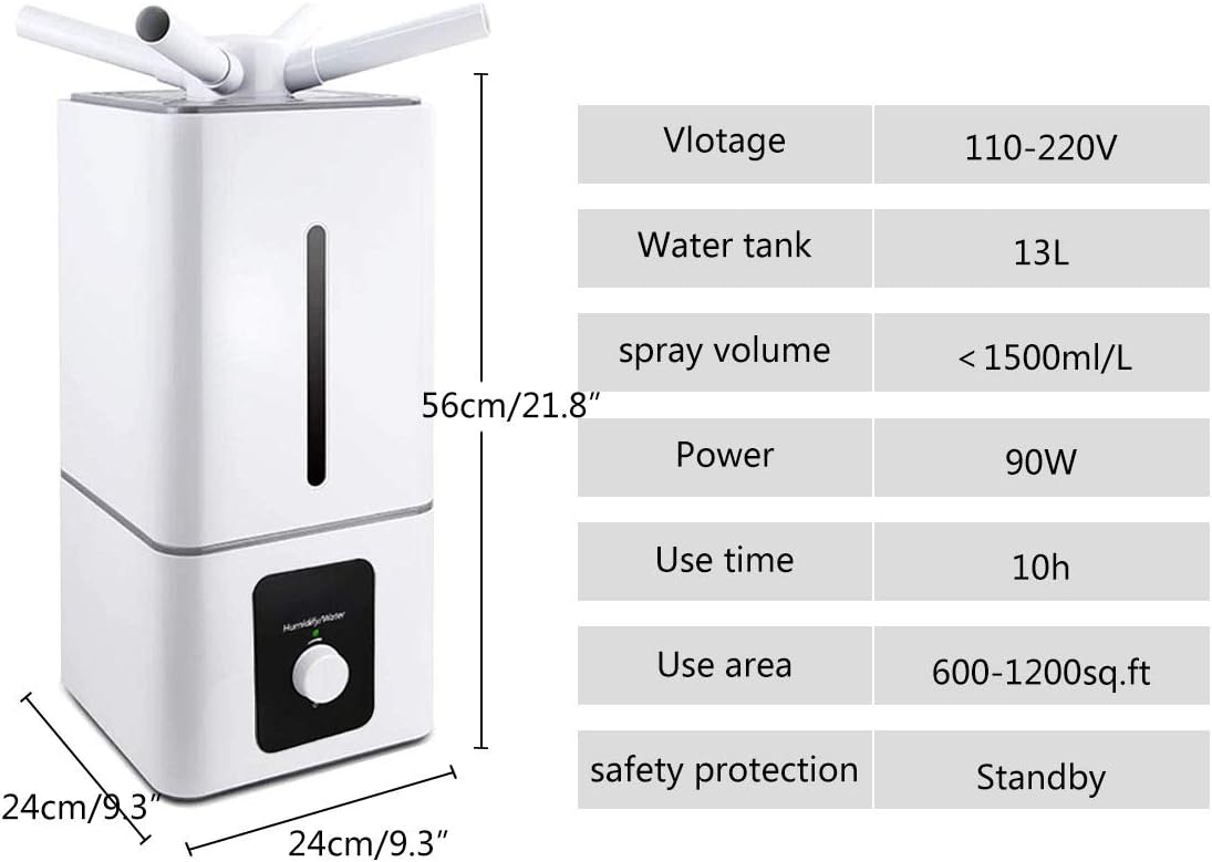 Industrial Humidifier 1350ml/h 600-1200sq.ft 110V D97657