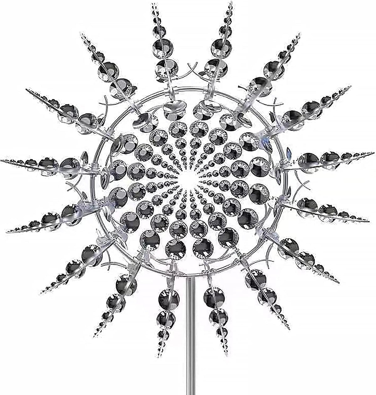 White Kinetic Windmill Spinner N9571