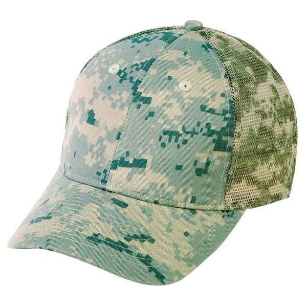 50 Pcs 6 Panel Digital Camo Cap with Mesh Back B8933