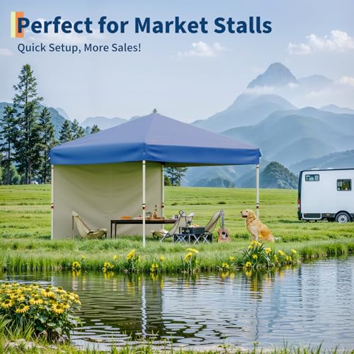 White Pop Up Canopy Tent with Roller Bag F8967