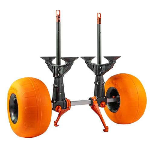 Orange/Black Kayak Cart with Air-Filled Balloon Sand Tire G913829