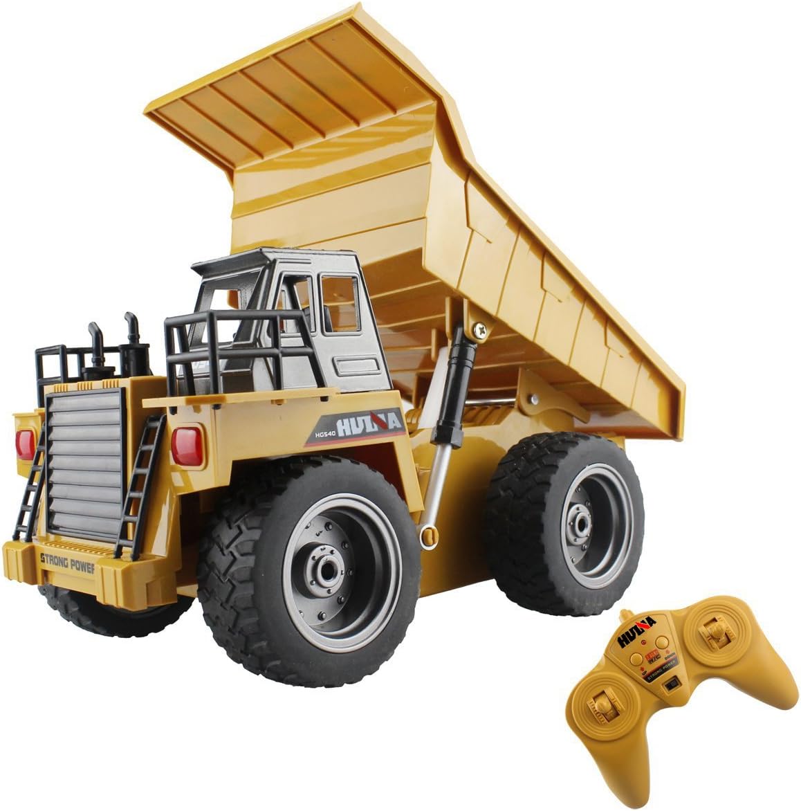 Remote Control Dump Truck 2.4Ghz RC Truck 6 Channel 4WD Construction Vehicle Toy with LED Light and Metal Cab V783