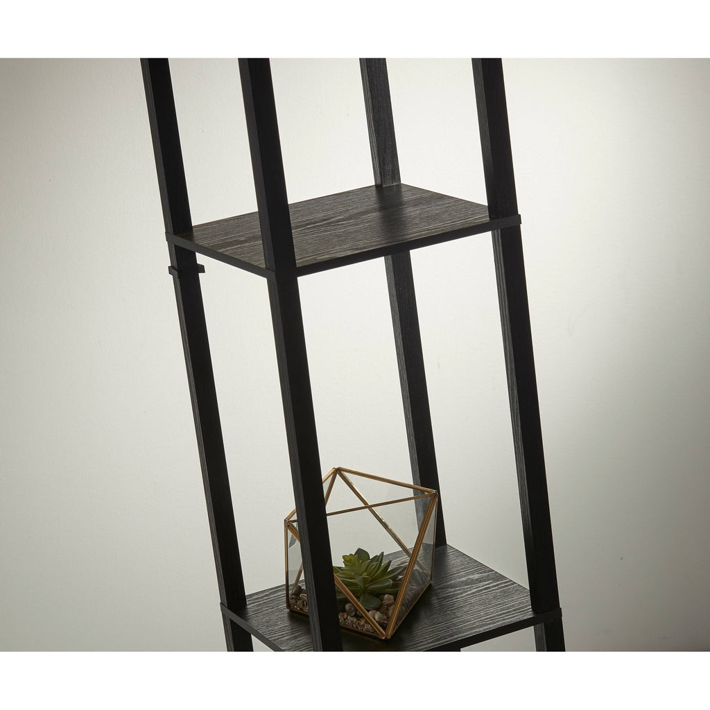 Black Wood Shelf Lamp G537