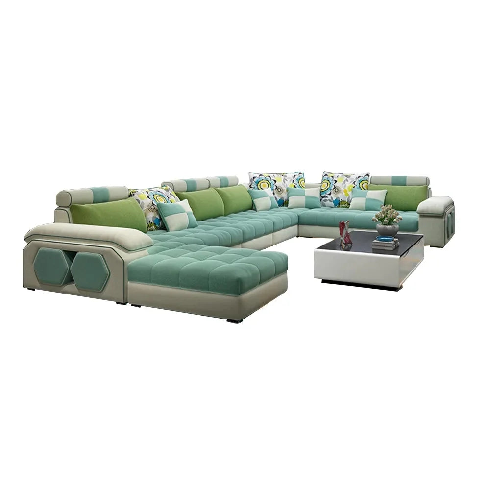 Fabric U Shape Sectional Sofa Set R531