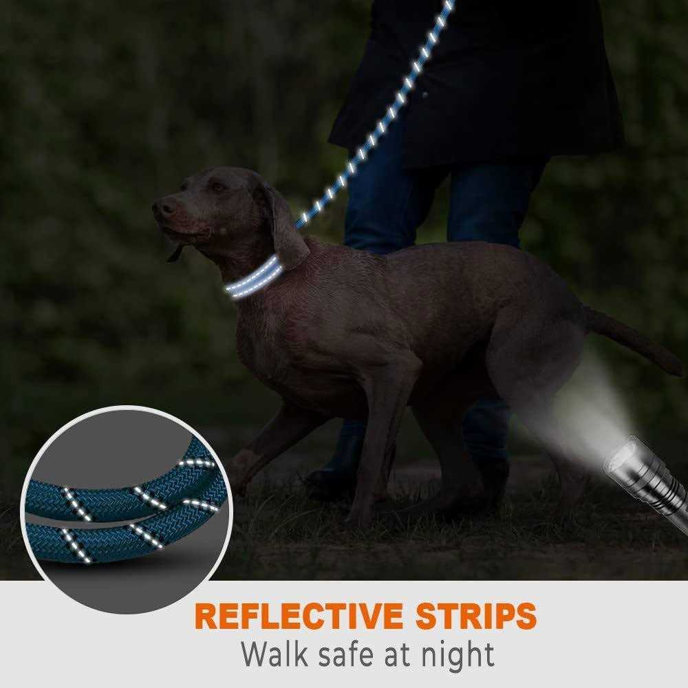6 FT Reflective Slip Lead Dog Leash with Padded Handle P562199