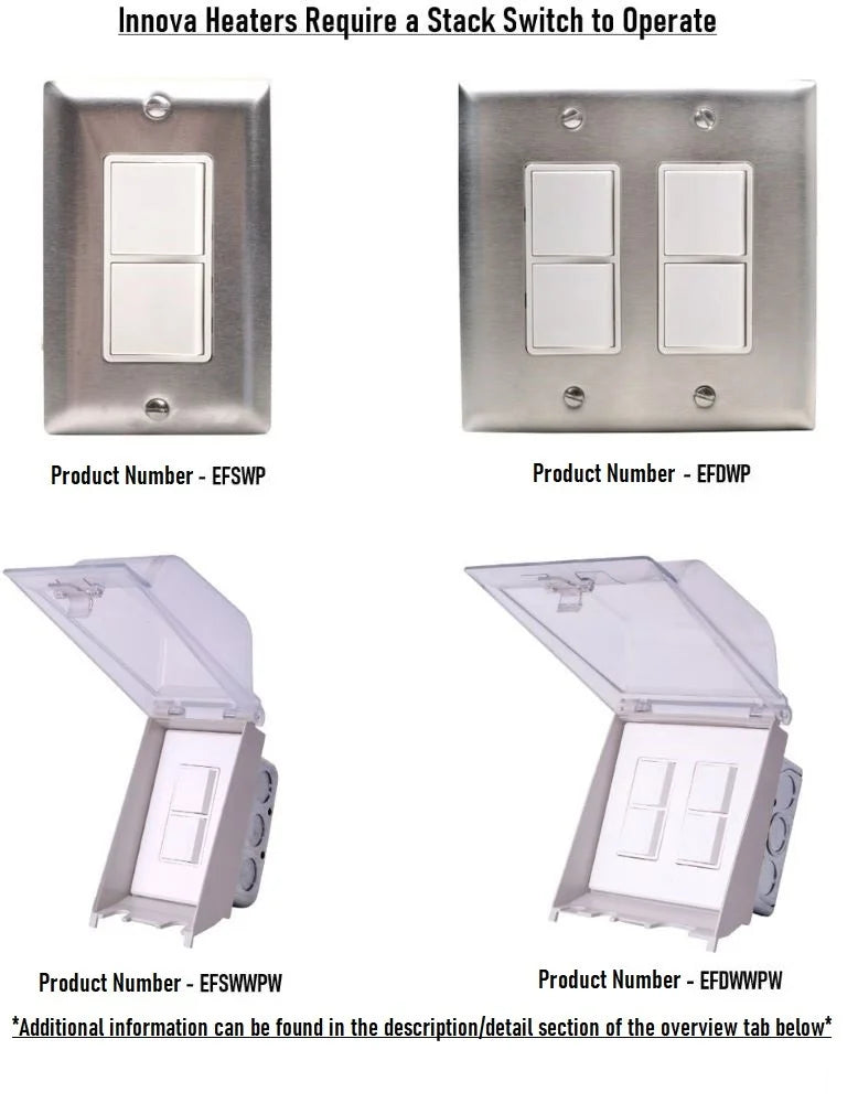 4000 Watt Electric Infrared Dual Element Wall Mount Heater B70202