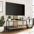 Wood & Metal 2-Shelf TV Stand with Mount A6835