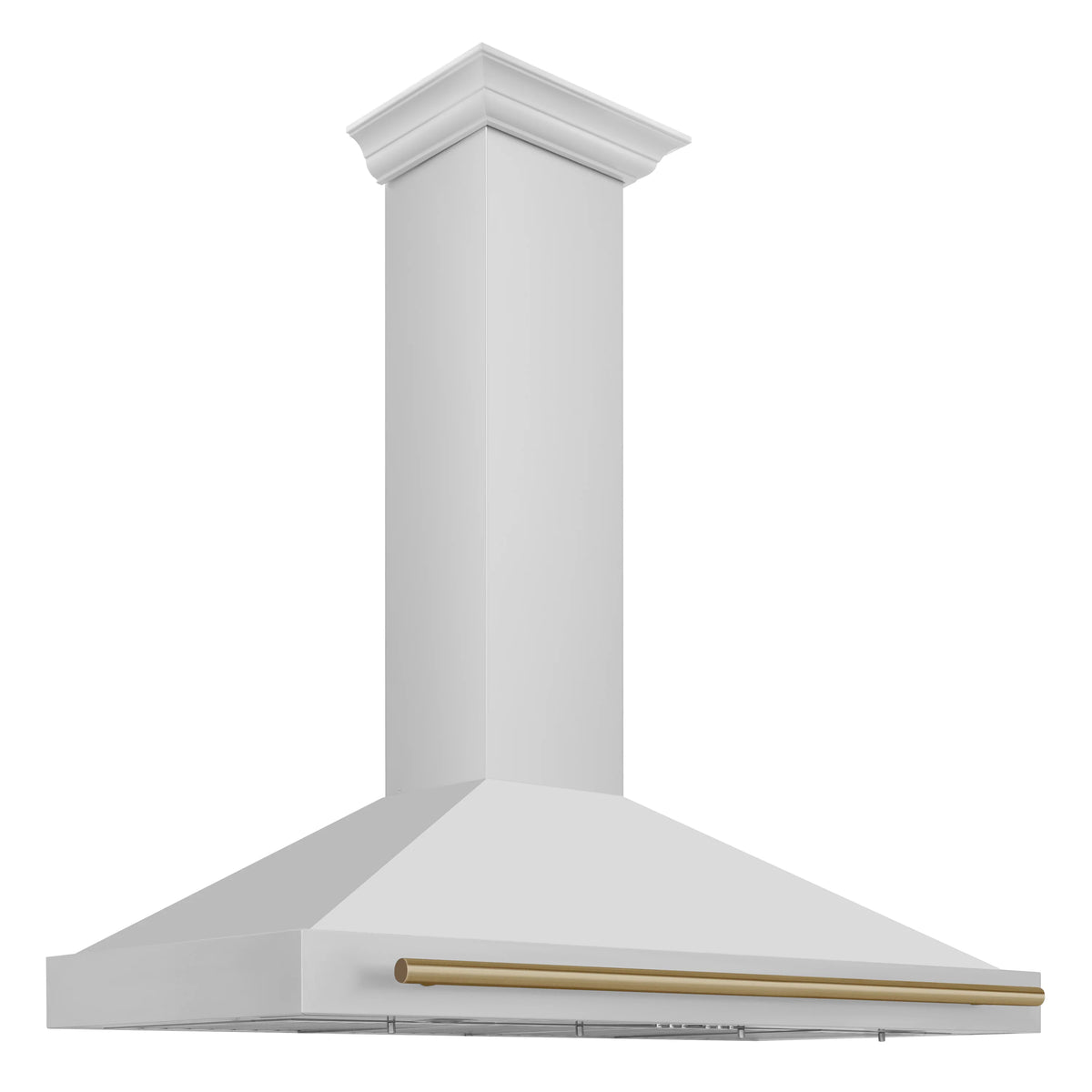 48 Inch Stainless Steel Range Hood with Champagne Bronze Handle W43768