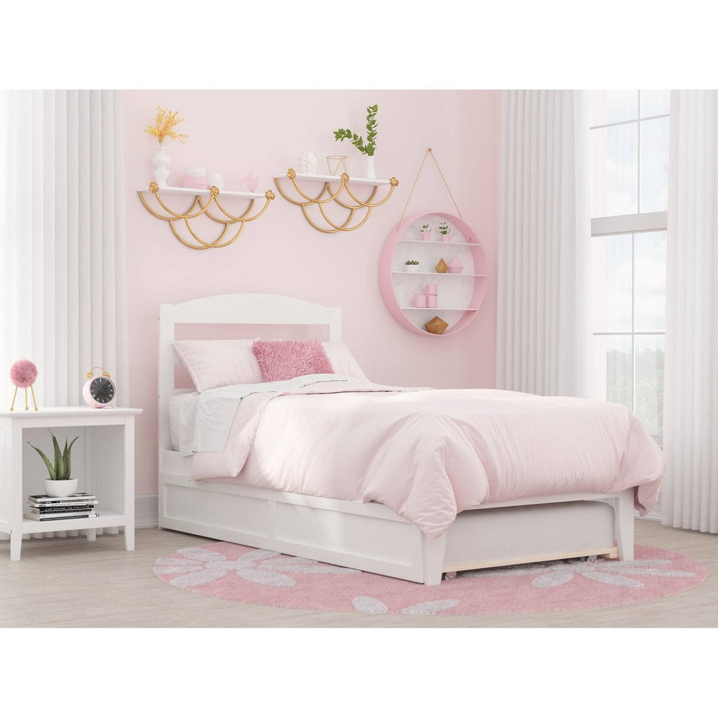 Grey Twin Bed with Twin Trundle A83212