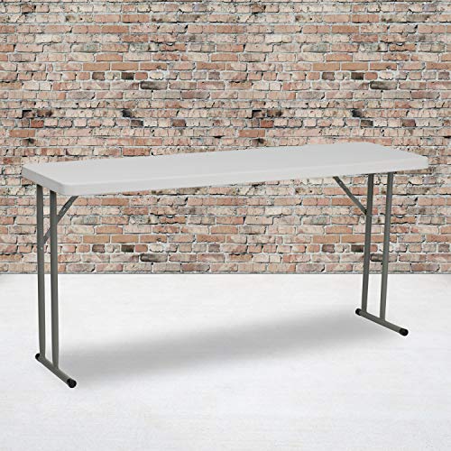 5-Foot Rectangle White Plastic Folding Training Table M964