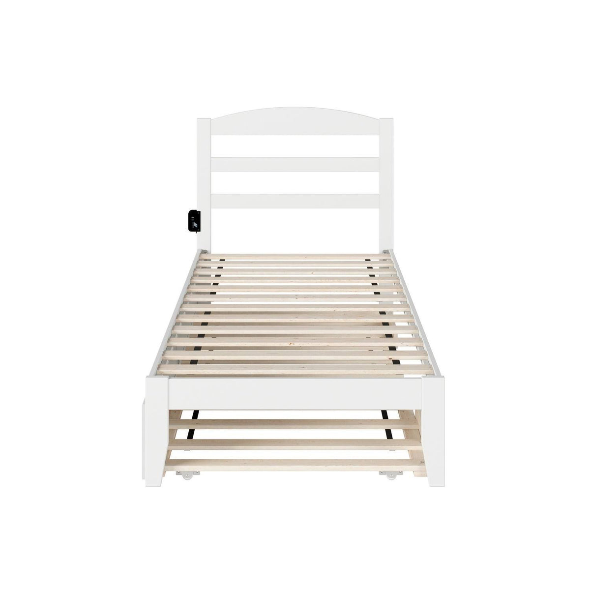 Grey Twin Bed with Twin Trundle A83212