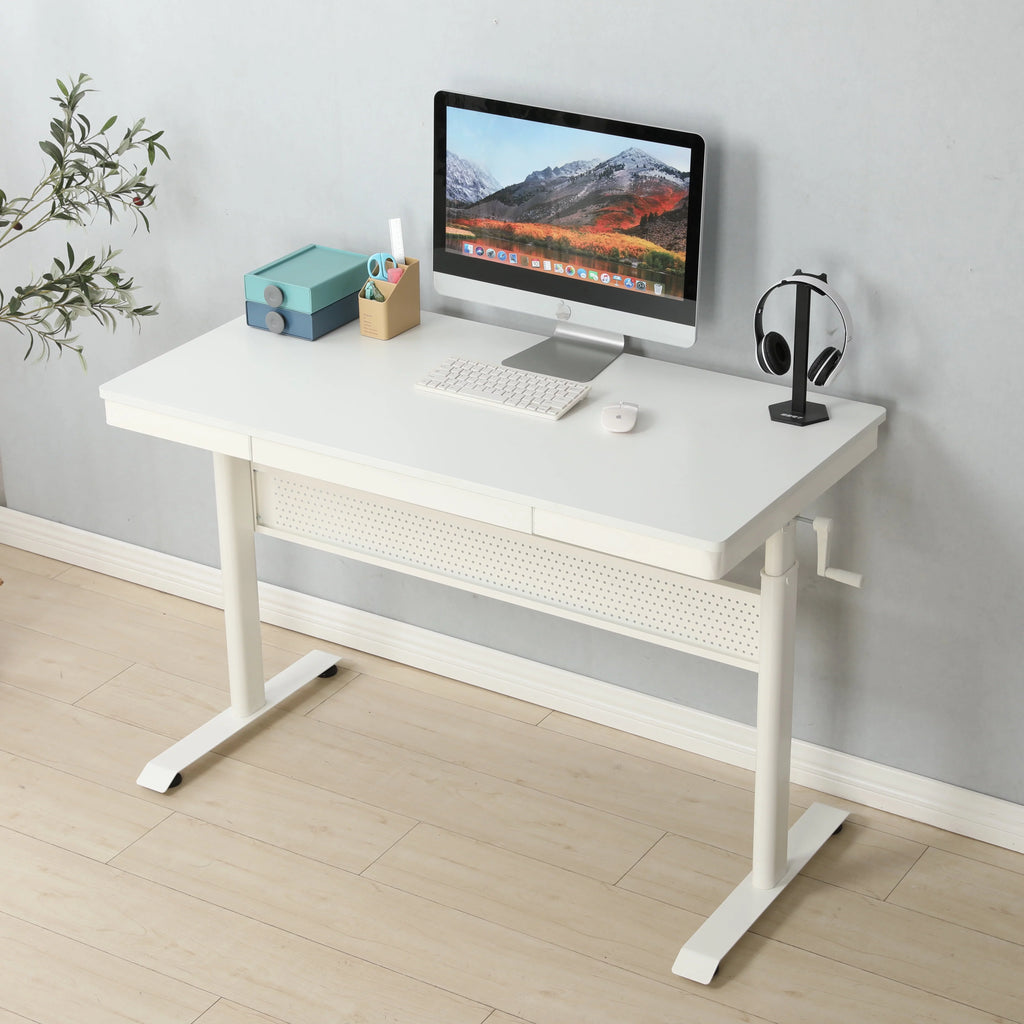 White 48 x 24 Inches Adjustable Height Standing Desk B647194