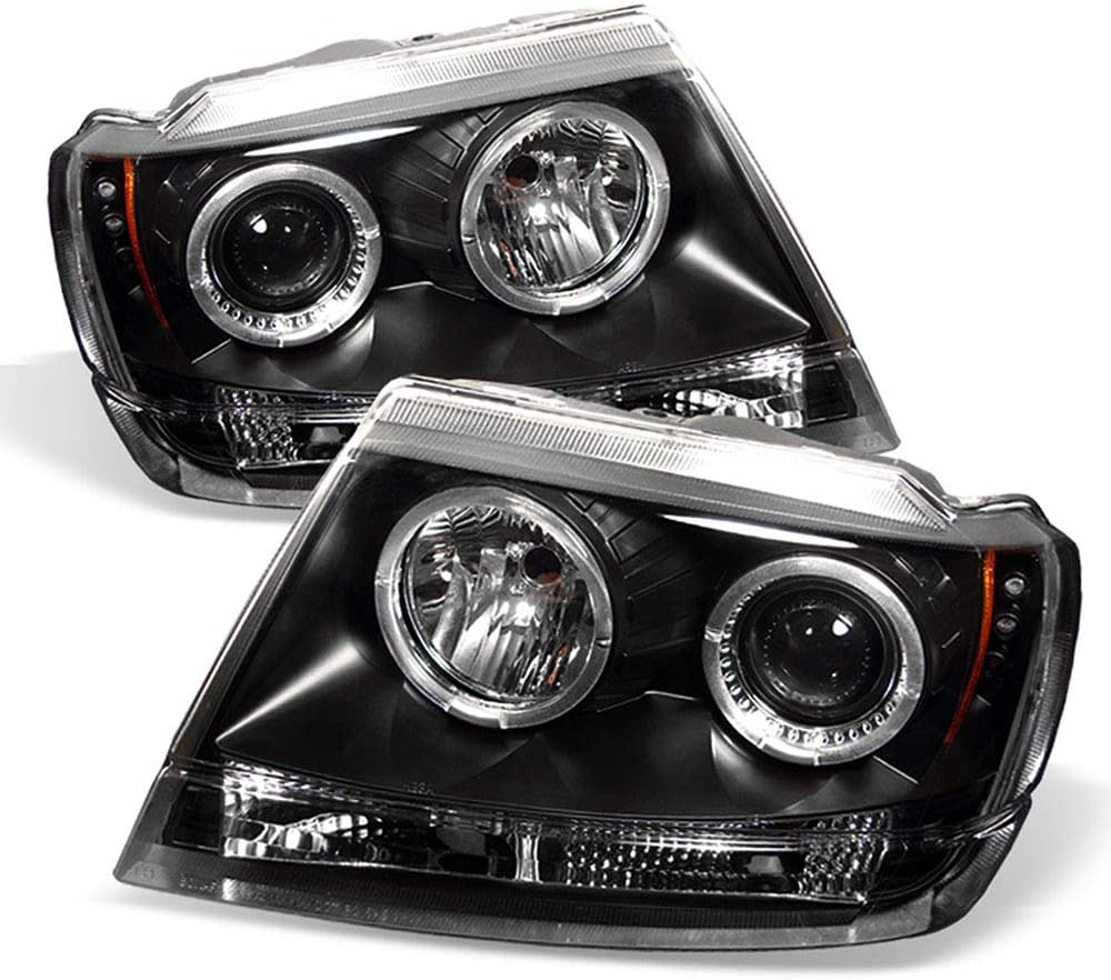 Black Housing Projector Headlights Headlamps W2547