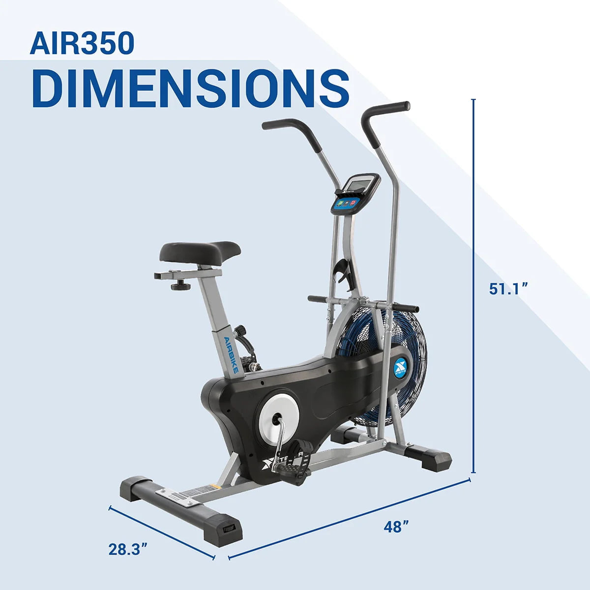 Exercise Bike with Wind Resistance and LCD Display E1875