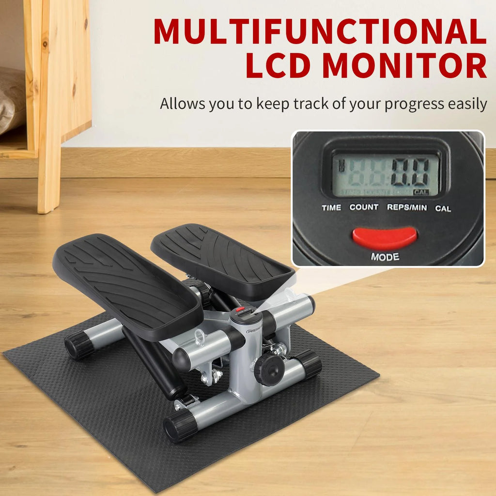 Mini Air Aerobic Stepper with LCD Display & Resistance Bands Q499999