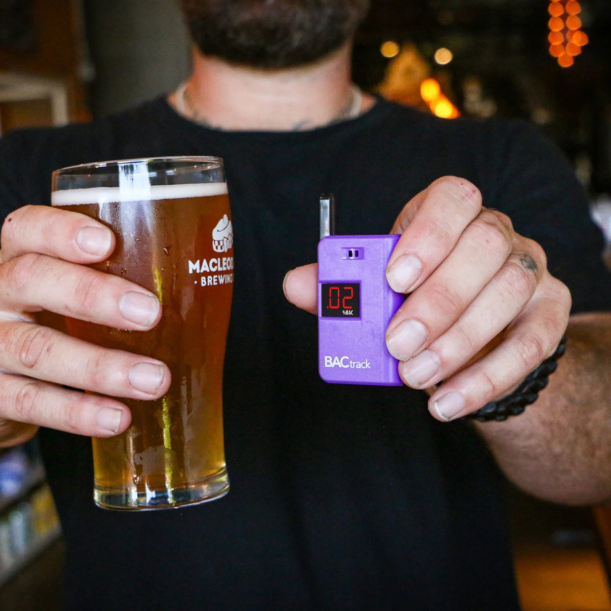Black Keychain Breathalyzer L43549