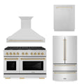 48 in. Gas Range, Range Hood, 3 Rack Dishwasher, Refrigerator Q46627