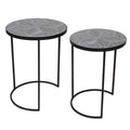 Set of 2 Black Round Accent Tables K285