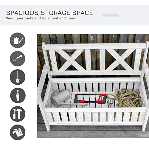 Wooden Storage Bench with Storage Box K31845