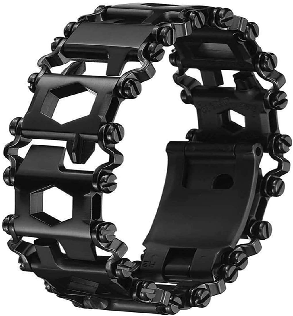 29 In 1 Black Stainless Steel Tool Bracelet U2122