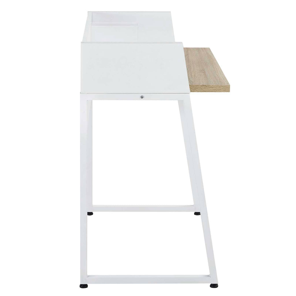 White Natural Wood Writing Desk C975