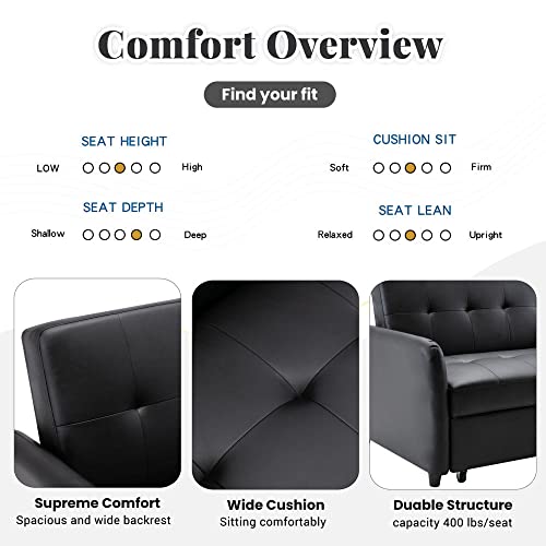Brown Pull-Out Sofa Bed P9096