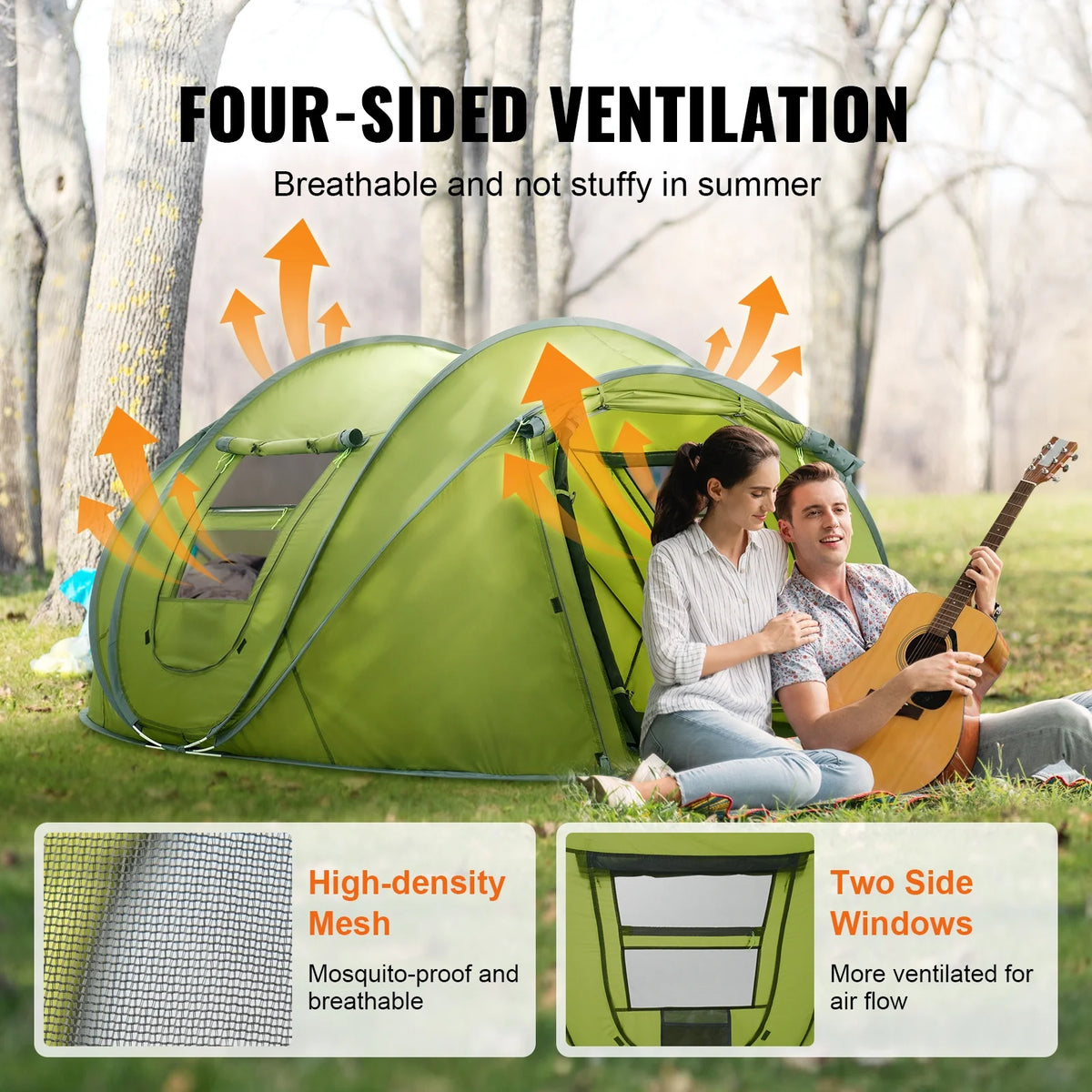 4 Person Waterproof Pop Up Camping Tent A323566