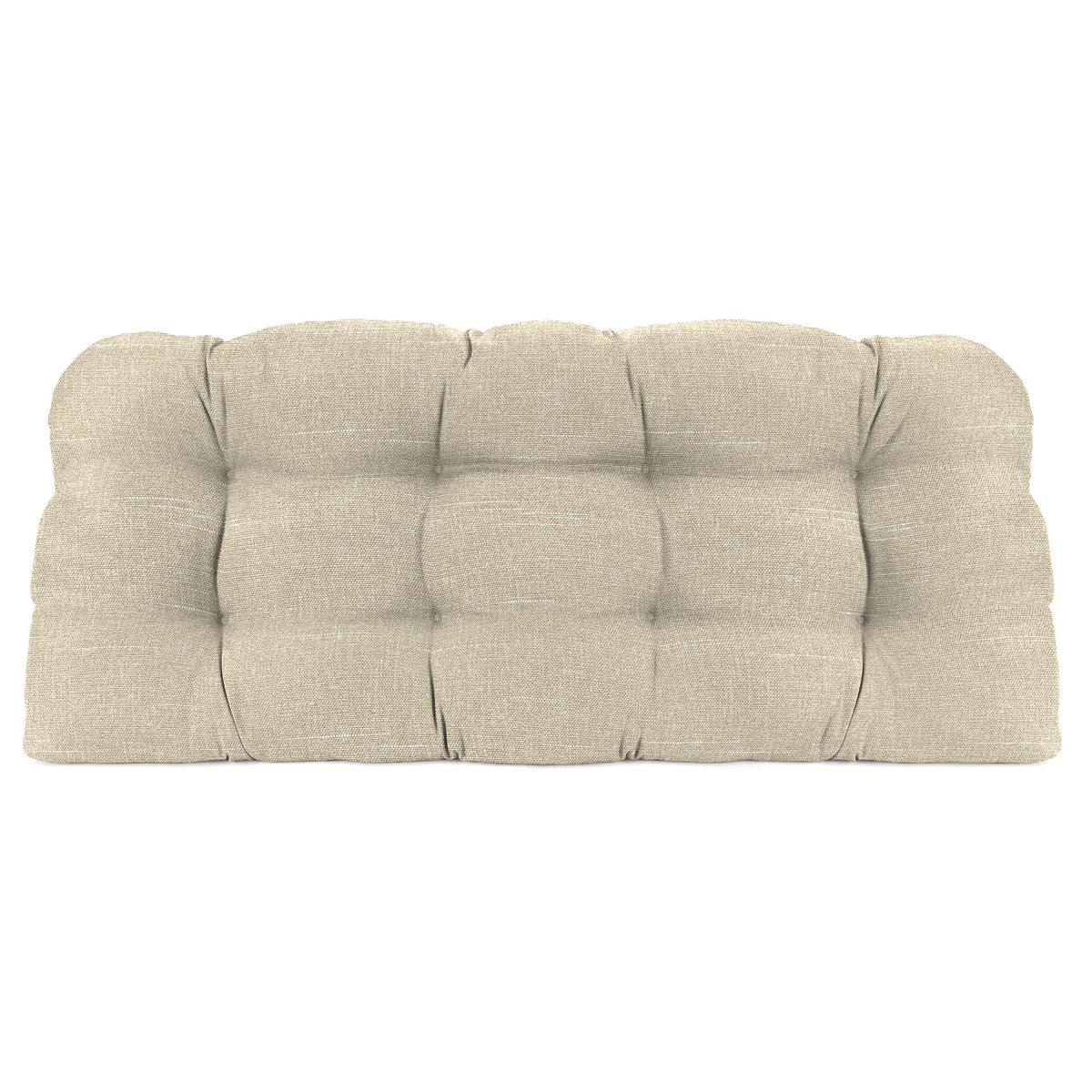 Tan Tufted Outdoor Settee Bench Cushion M3321