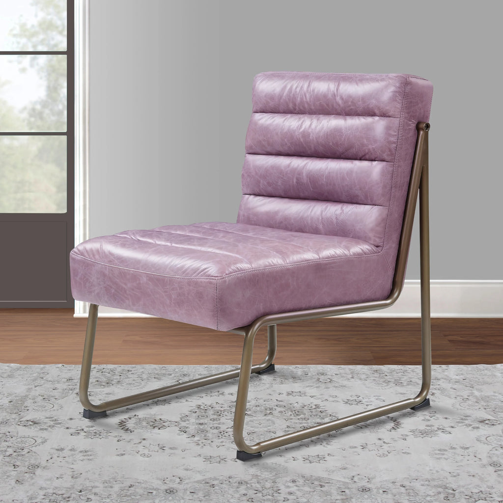 22 Inch Top Grain Leather Accent Chair S415808