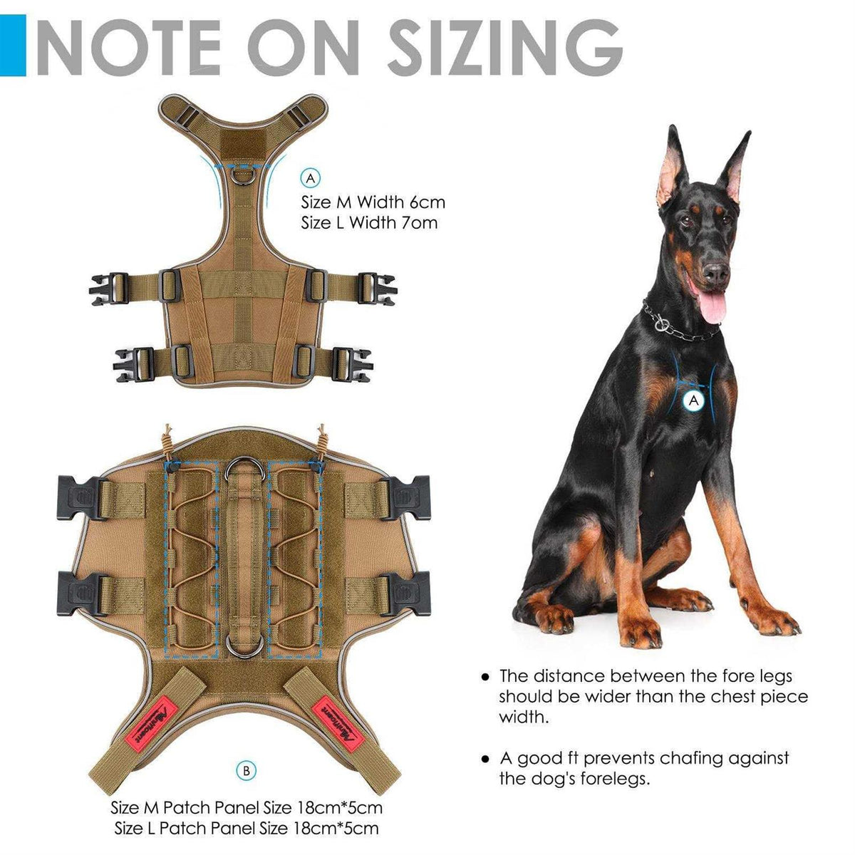 Tactical Dog Harness Reflective No Pull with Handle T7277