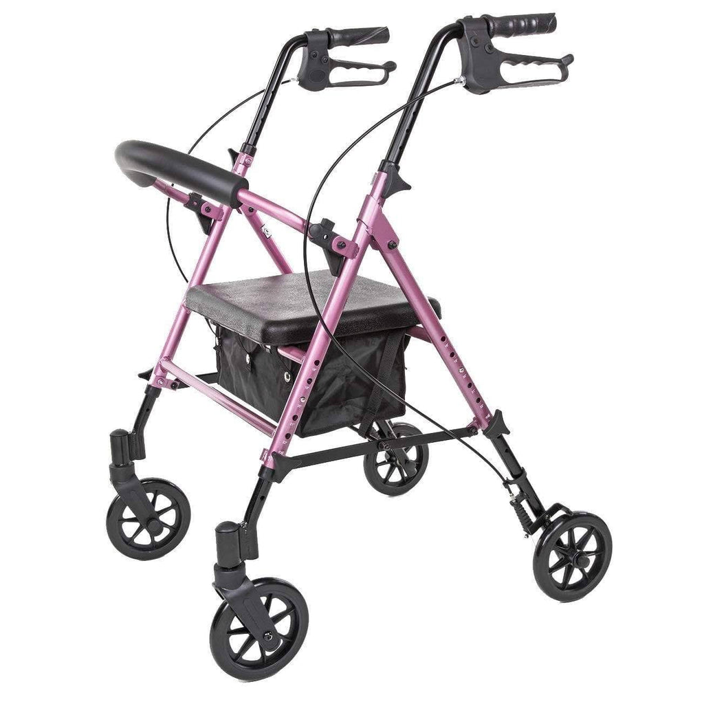 Pink Aluminum Rolling Walker Y4773