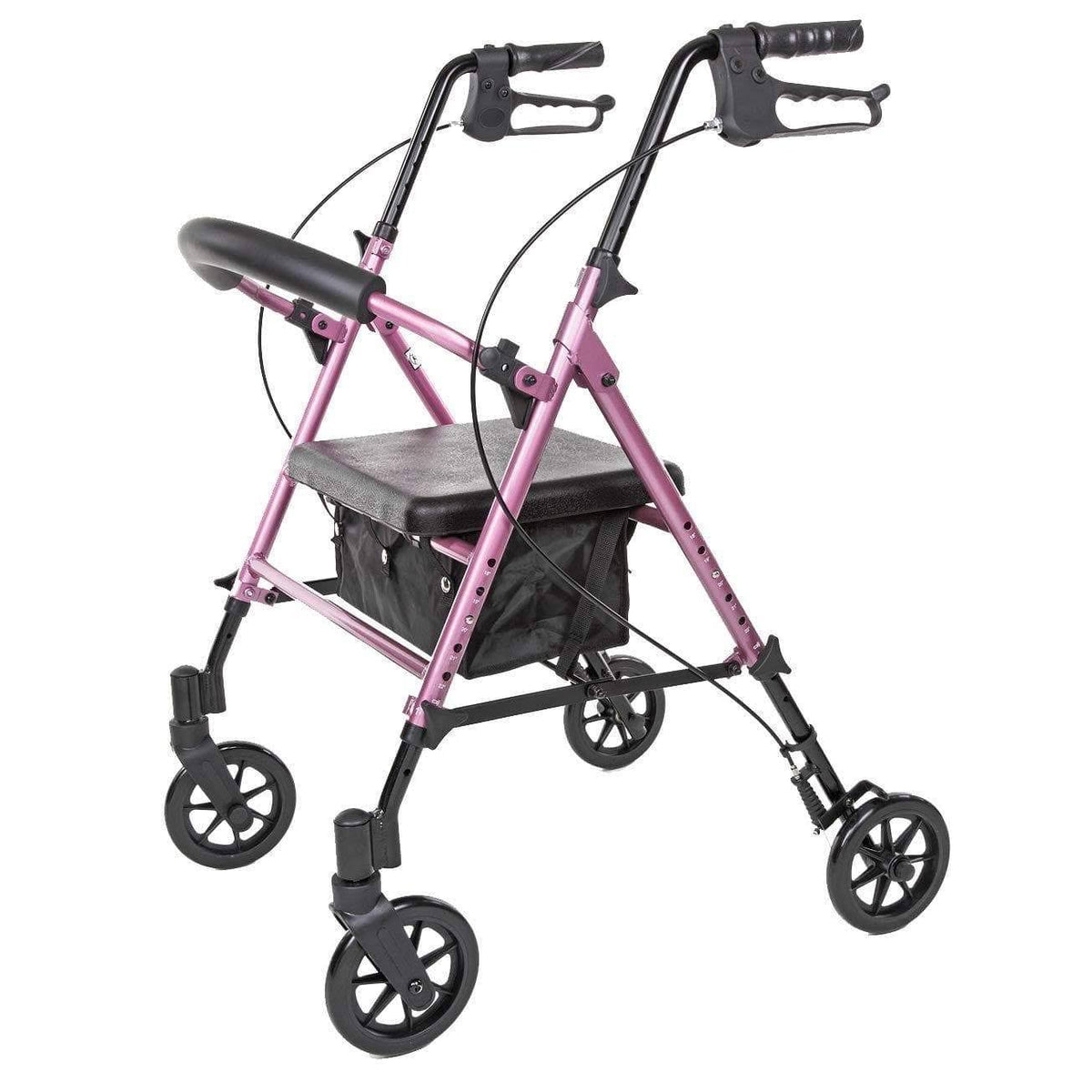 Pink Aluminum Rolling Walker Y4773