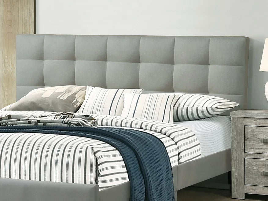 Gray Polyfiber California King Size Bed Set P221419