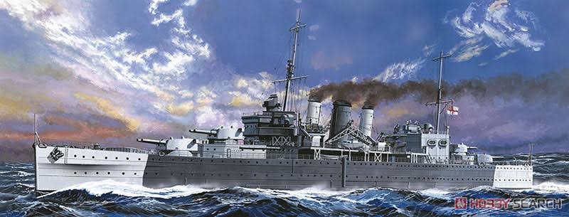 1/700 Scale Royal Navy Heavy Cruiser HMS Cornwall Kit I46569
