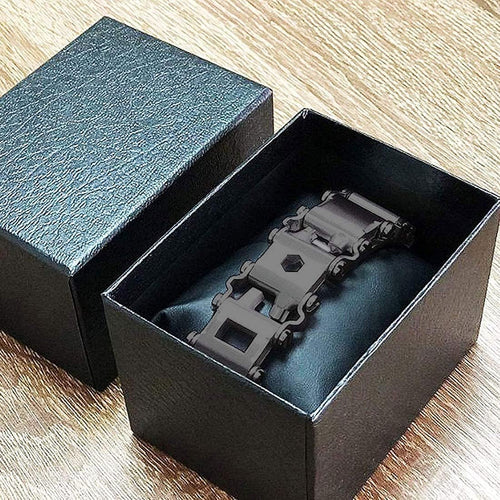 29 In 1 Black Stainless Steel Tool Bracelet U2122