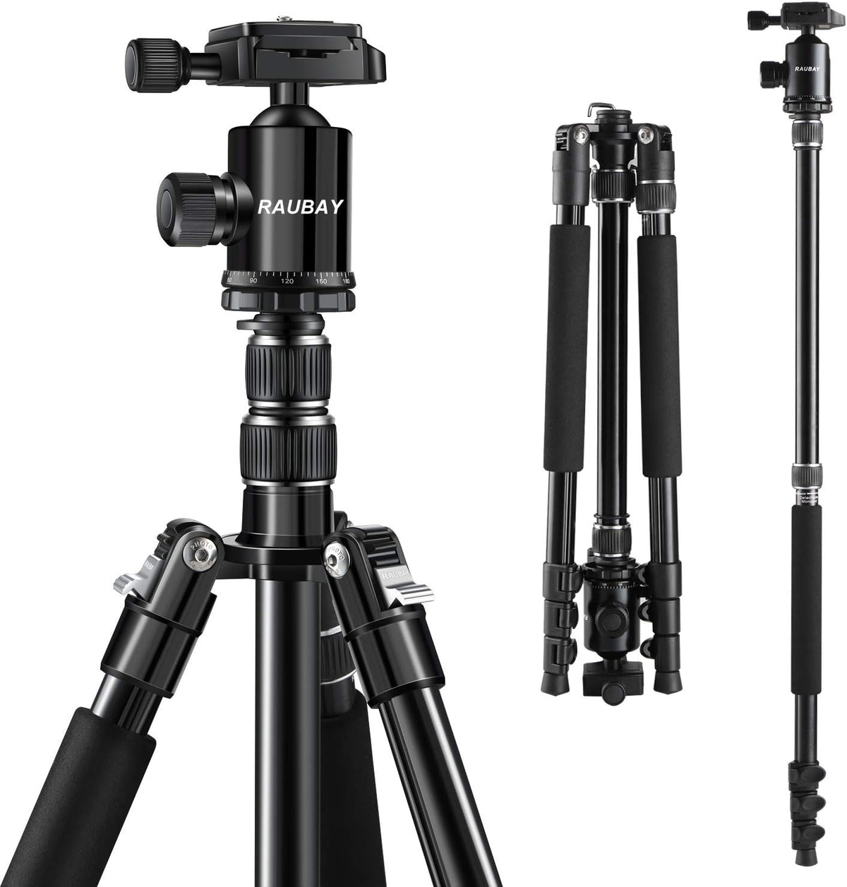 36mm Tripod Ball Head Mount 360° Camera Panoramic Ballhead Rotating with 1/4 inch Quick Release Plate and Bubble Level L8934