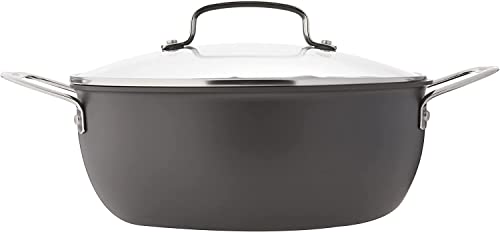Black 5-Quart Nonstick Hard-Anodized Chili Pot with Cover M522