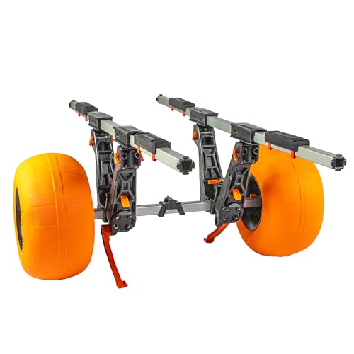 Orange/Black Kayak Cart with Air-Filled Balloon Sand Tire G913829