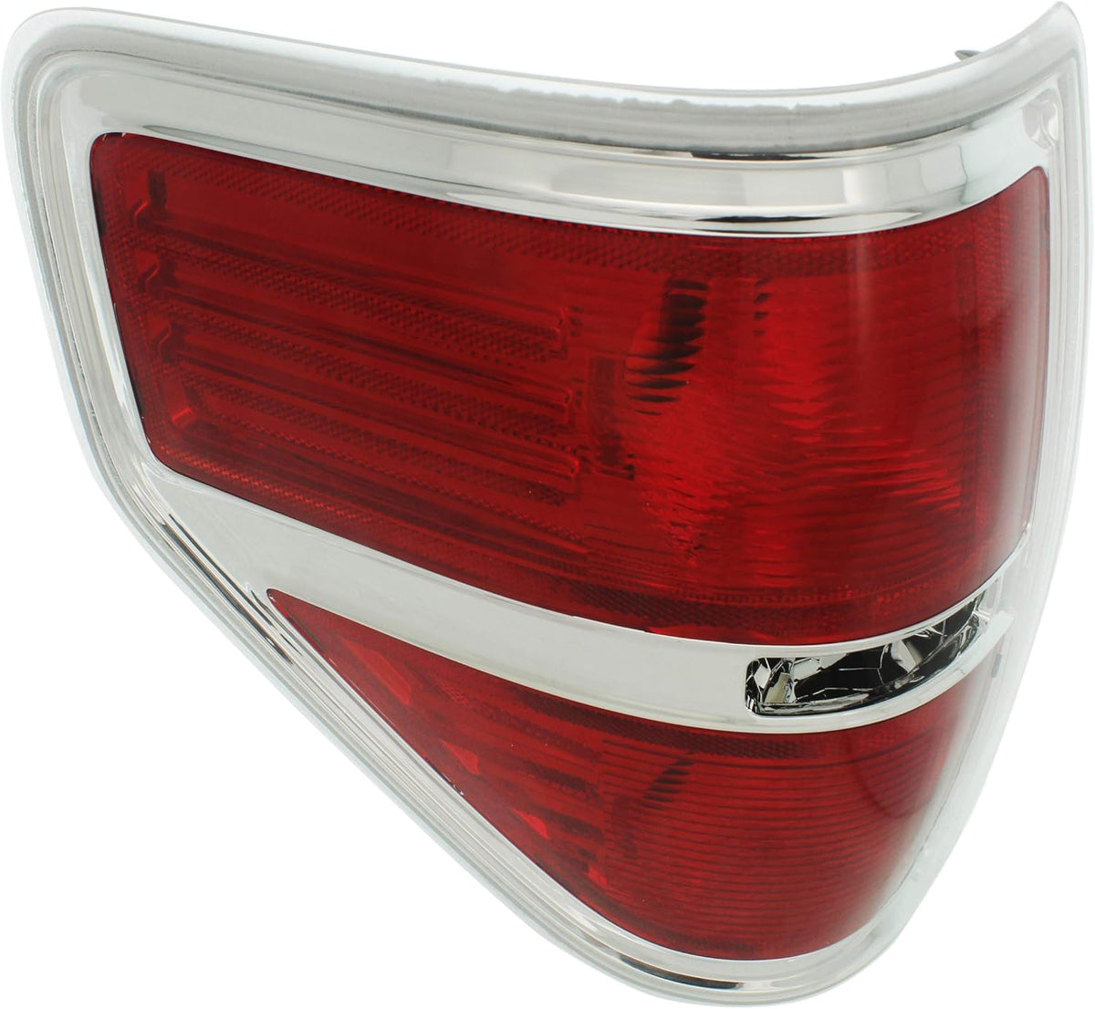 Tail Light Lens and Housing Compatible with 2009-2014 Ford F-150 Styleside Chrome trim Driver Side Pack of 2 W320696