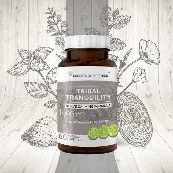 60 Capsules 500 mg Skullcap Lemon Balm Holy Basil Reishi Mushroom Valerian T224397