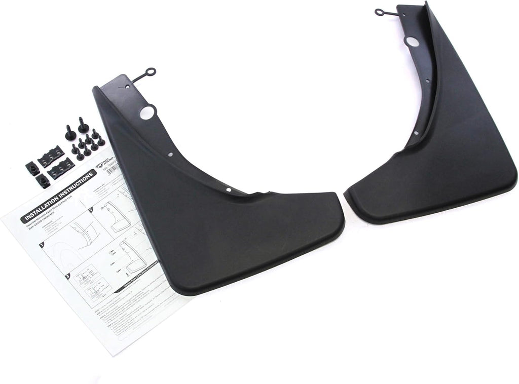 Mud Flaps Splash Guards Molded Front Rear 4pc Pack of 2 C6682