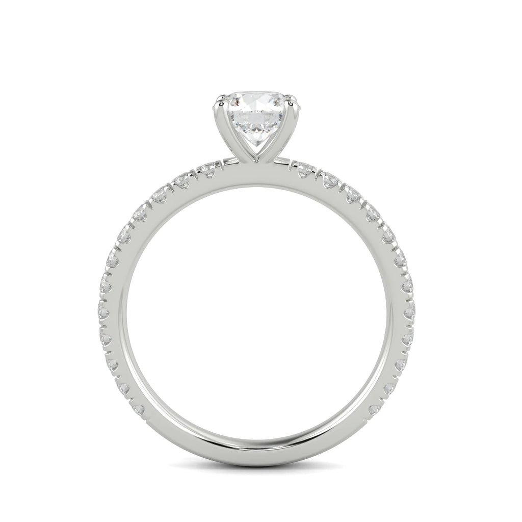 14k White Gold Lab Grown Diamond Engagement Ring C9550