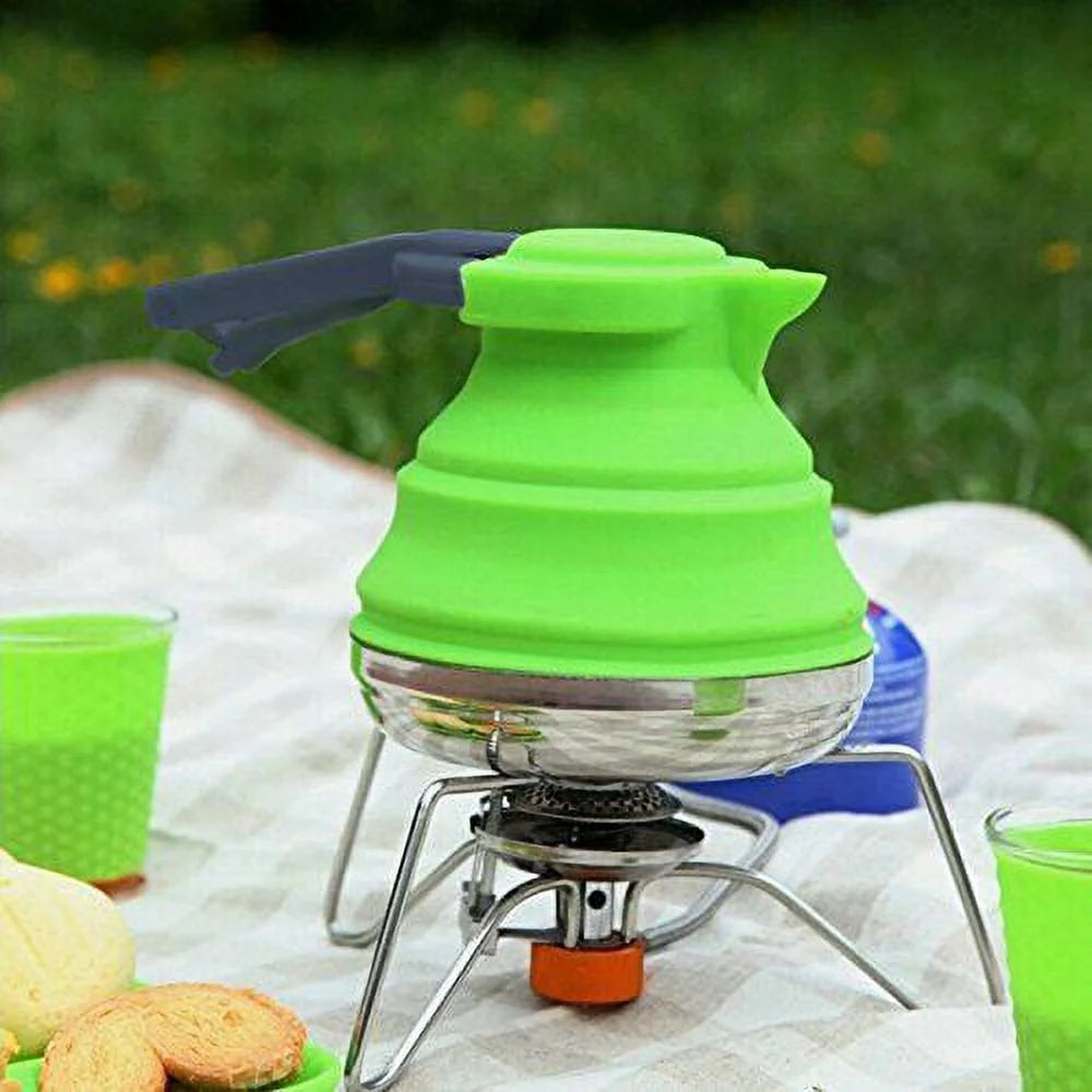 Collapsible Camping Kettle 42 OZ Green J106