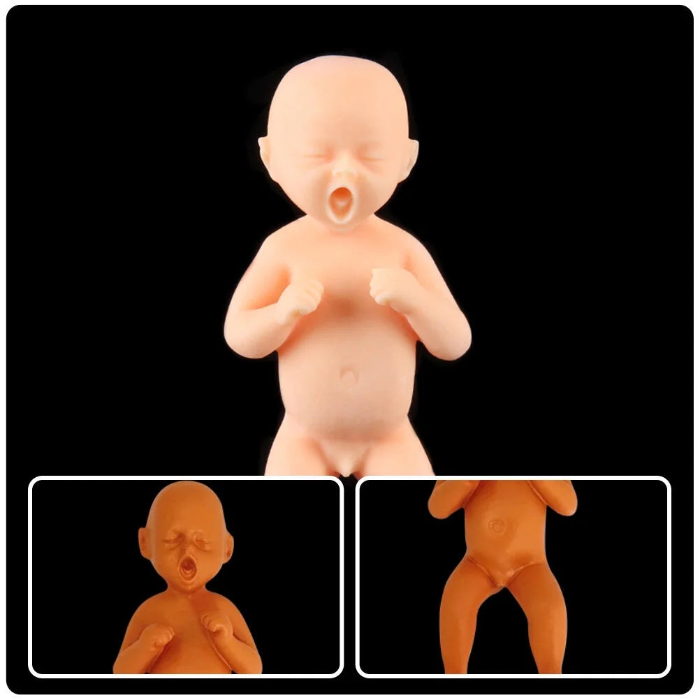 Set of 2 Resin Doll Statue Decor J298